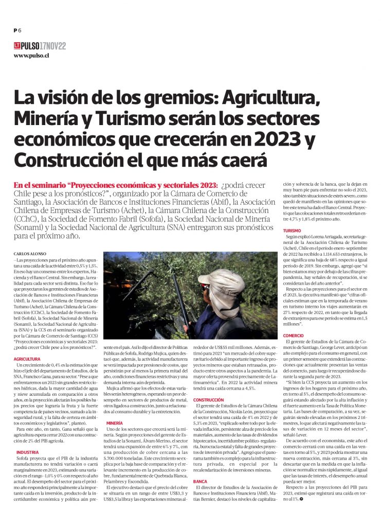 La visión de los gremios: Agricultura, Minería y Turismo s...