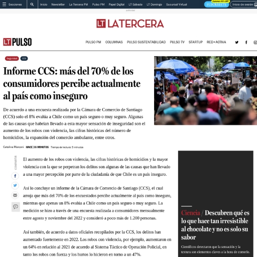 Informe CCS: más del 70% de los consumidores percibe actual...