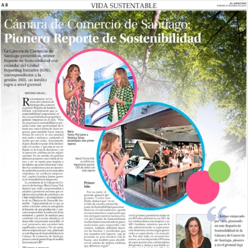 Cámara de Comercio de Santiago: Pionero Reporte de Sostenib...