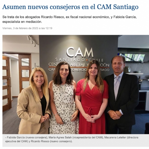Asumen nuevos consejeros en el CAM Santiago (03/02/2023)