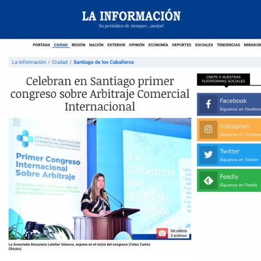 Celebran en Santiago primer congreso sobre Arbitraje Comerci...