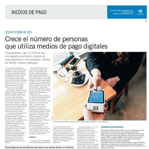 Crece el número de personas que utiliza medios de pago digi...