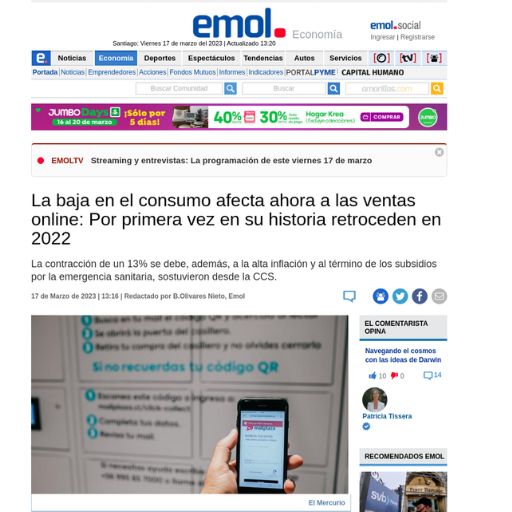 La baja en el consumo afecta ahora a las ventas online: Por ...