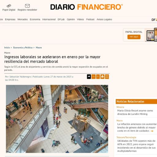 Ingresos laborales se aceleraron en enero por la mayor resil...