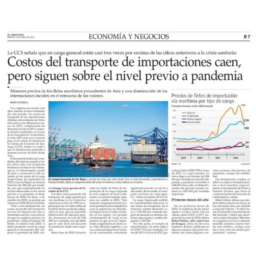 Costos del transporte de importaciones caen, pero siguen sob...