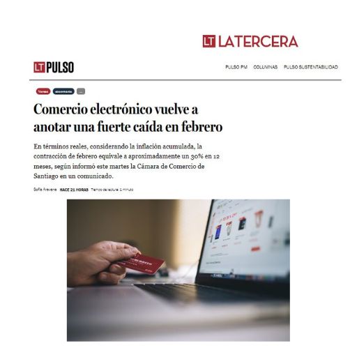 Comercio electrónico vuelve a anotar una fuerte caída en f...