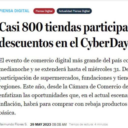 Casi 800 tiendas participan con descuentos en el CyberDay 20...