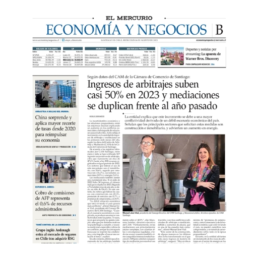 Ingresos de arbitrajes suben casi 50% en 2023 y mediaciones ...