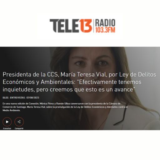 Entrevista a María Teresa Vial sobre promulgación de la Le...