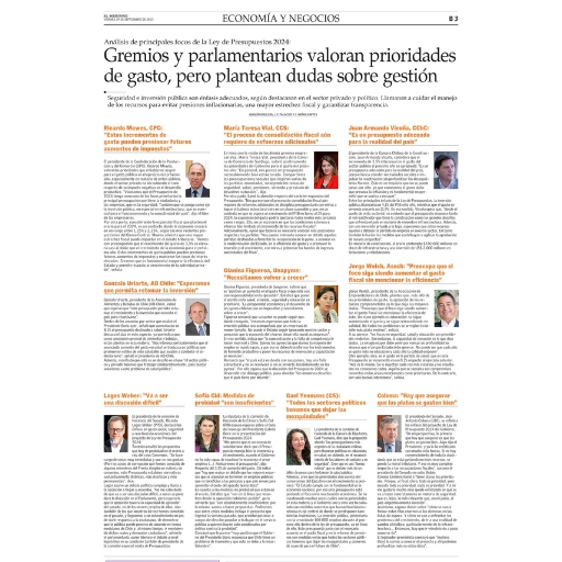 Gremios y parlamentarios valoran prioridades de gasto, pero ...