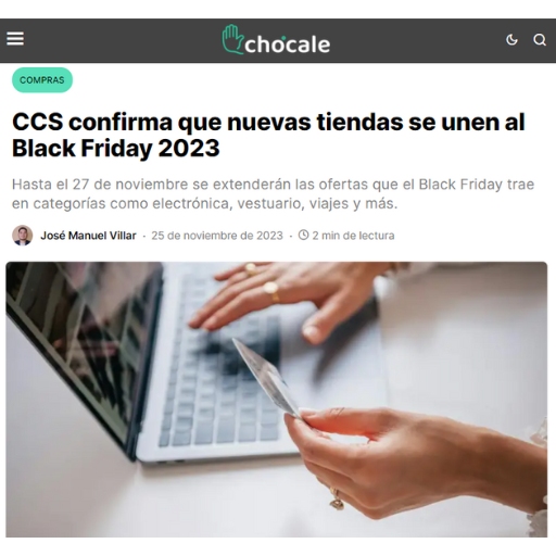 CCS confirma que nuevas tiendas se unen al Black Friday 2023...