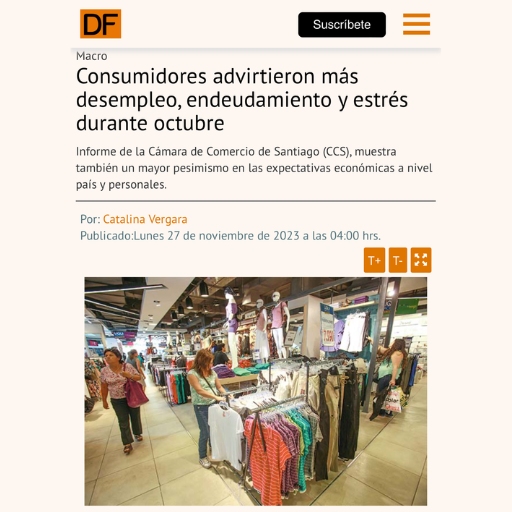 Consumidores advirtieron más desempleo, endeudamiento y est...