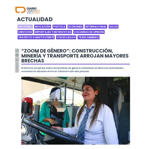 “Zoom de género”: Construcción, minería y transporte ...