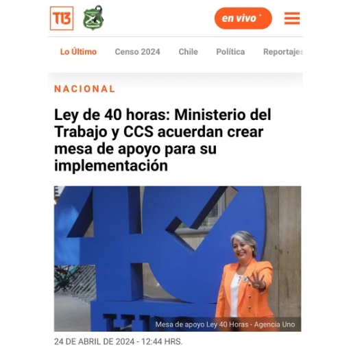 Ley de 40 horas: Ministerio del Trabajo y CCS acuerdan crear...