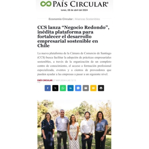 CCS lanza “Negocio Redondo”, inédita plataforma para fo...