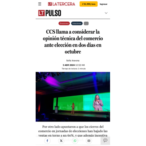 CCS llama a considerar la opinión técnica del comercio an...