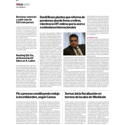 David Bravo plantea que reforma de pensiones aborde freno a ...