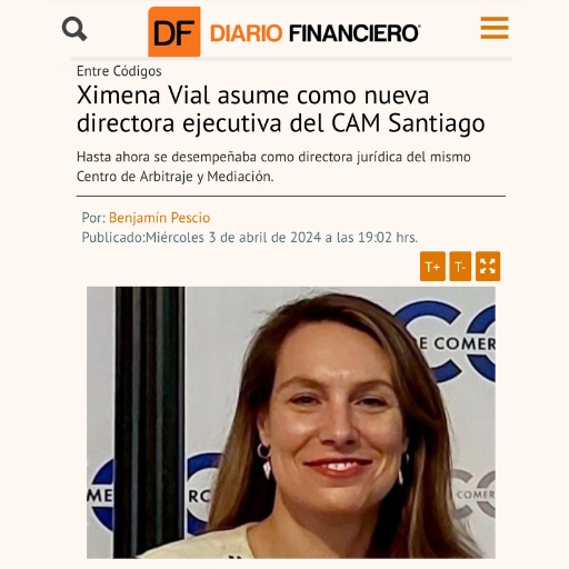 Ximena Vial asume como nueva directora ejecutiva del CAM Sa...