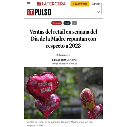 Ventas del retail en semana del Día de la Madre repuntan co...