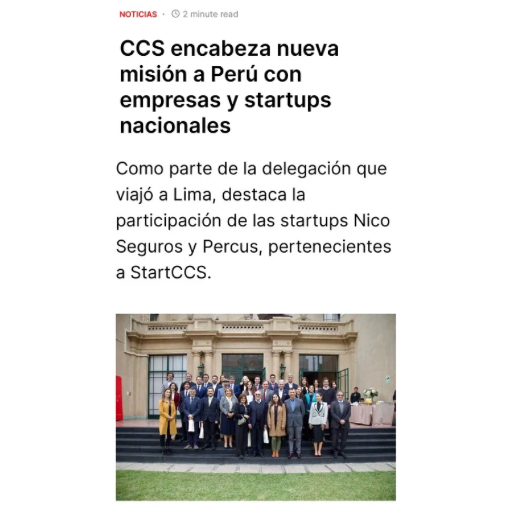 CCS encabeza nueva misión a Perú con empresas y startups n...