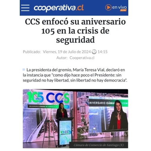 CCS enfocó su aniversario 105 en la crisis de seguridad (19...