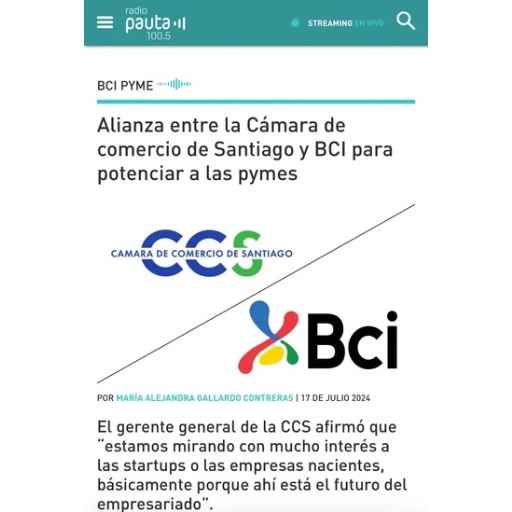 Alianza entre la Cámara de comercio de Santiago y BCI para ...