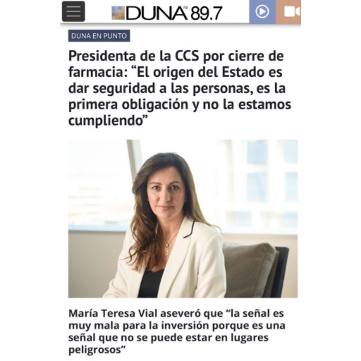 Presidenta de la CCS por cierre de farmacia: “El origen de...