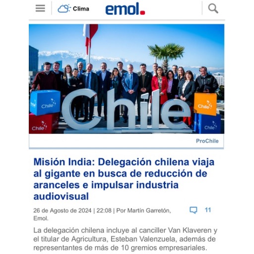 Misión India: Delegación chilena viaja al gigante en busca...