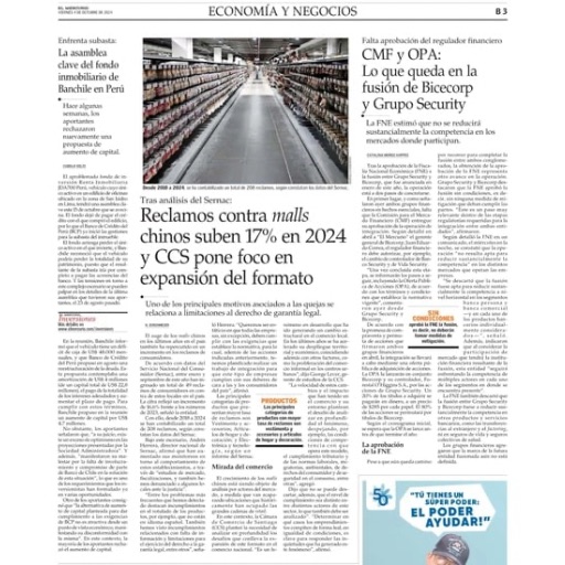 Reclamos contra malls chinos suben 17% en 2024 y CCS pone fo...