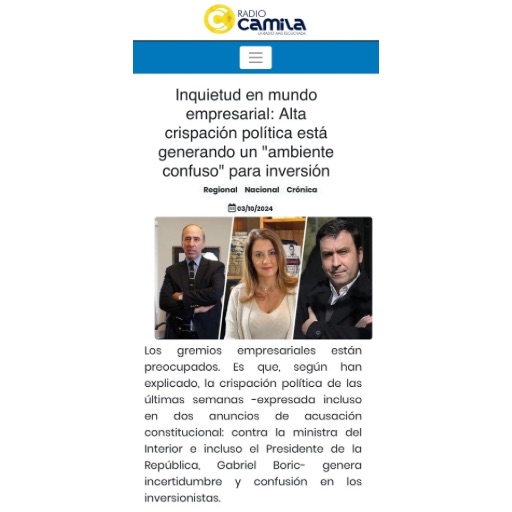 Inquietud en mundo empresarial: Alta crispación política e...