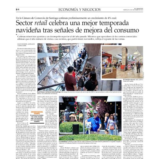 Sector retail celebra una mejor temporada navideña tras señales de mejora del consumo (25/12/2024)