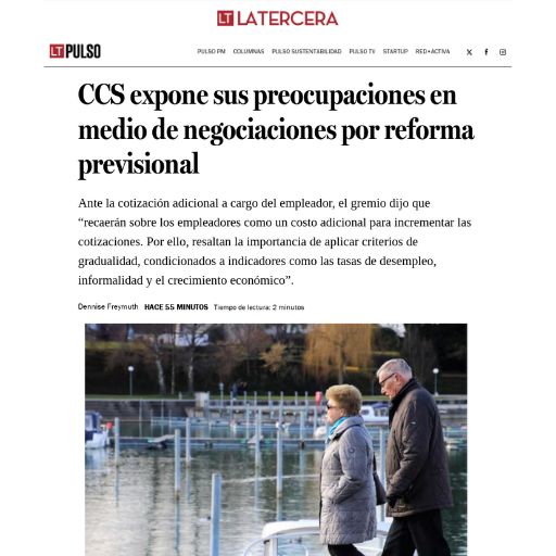 CCS expone sus preocupaciones en medio de negociaciones por reforma previsional (14/01/2025)