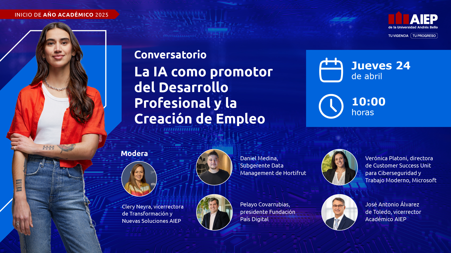 Convocatoria al Conversatorio: “La Inteligencia Artificial como promotor del Desarrollo Profesional y la Creación de Empleo”.